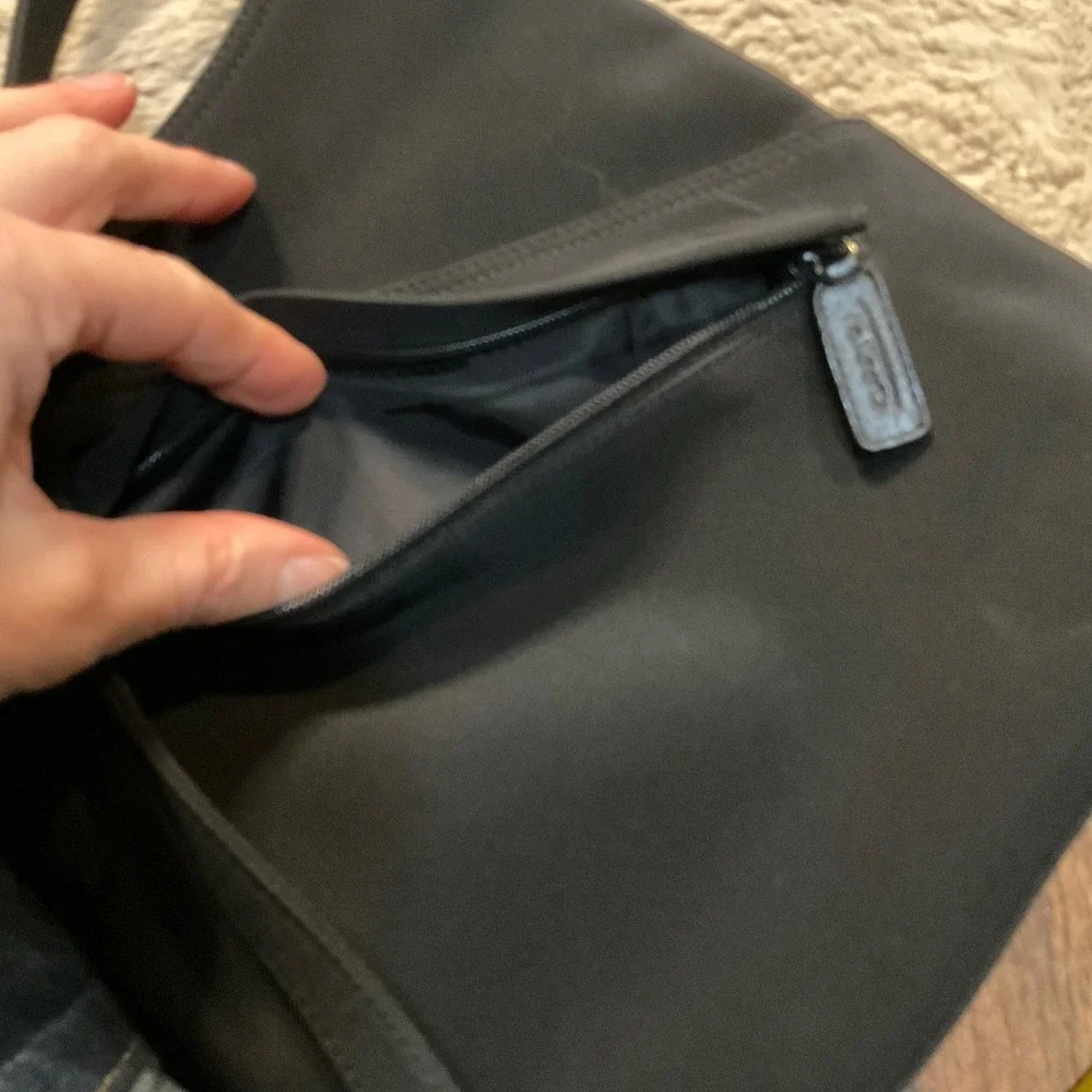 Talbots Black Polyester‎ Shoulder Crossbody Bag Pockets 10